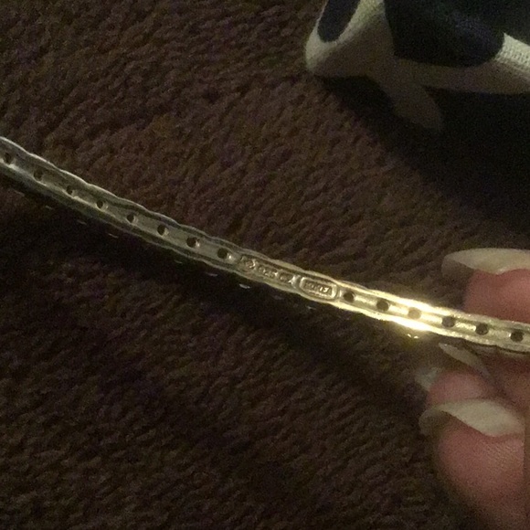 A SET OF 2 GORGEOUS STER. SILVER STAMPED BRACELETS - Picture 3 of 6